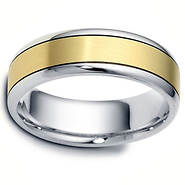 Two Tone Wedding Bands, Mens & Womens, Two Tone Gold Rings: GoldenMine