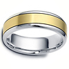 6.5mm Dora 14K Two-Tone Gold Wedding Band