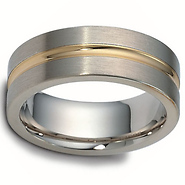 8mm Dora 14K Two-Tone Gold Wedding Band