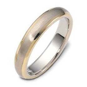 4.5mm Two-Tone 14K Gold Wedding Ring