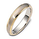 4.5mm Two-Tone 14K Gold Wedding Ring thumb 0