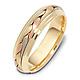 6mm 18K TriGold Woven Dora Wedding Band thumb 0