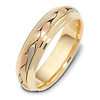 6mm 18K TriGold Woven Dora Wedding Band