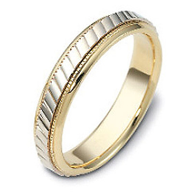 Two-Tone 5mm 14K Two Tone Gold Dora Wedding Band