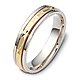 5mm 14K Two-Tone Gold Dora Wedding Band thumb 0