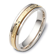 5mm 14K Two-Tone Gold Dora Wedding Band