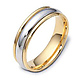 6mm Dora 18K Two Tone Gold Wedding Band thumb 0