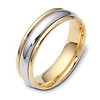 6mm Dora 18K Two Tone Gold Wedding Band