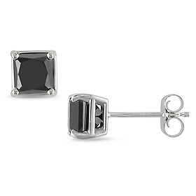 1ct black diamond stud earrings