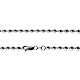 4mm 14K White Gold Ball Link Chain Necklace 16-30in thumb 0