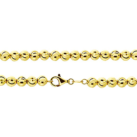 6mm 10K Yellow Gold Moon Cut Chain Necklace 30-40in