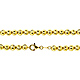 6mm 10K Yellow Gold Moon Cut Chain Necklace 30-40in thumb 0