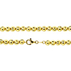 6mm 10K Yellow Gold Moon Cut Chain Necklace 30-40in