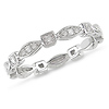 10K White Gold Art Deco Diamond Eternity Ring 0.20ctw