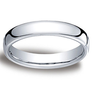 4.5mm Euro Comfort-Fit Flat Classic Wedding Band - Platinum