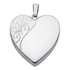 Swirling Engraved Heart Locket