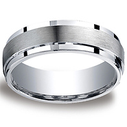 7mm Argentium Silver Satin Finished Benchmark Wedding Band