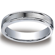 5mm Argentium Silver Satin Finished Benchmark Wedding Band