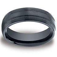 7mm Ceramic Satin-Finished Design Ring