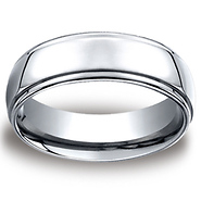 7mm Cobaltchrome High Polished Raised Center Benchmark Wedding Band