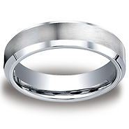 6mm Beveled Polished Edge Satin Cobaltchrome Wedding Ring