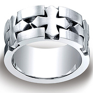 10mm Cobaltchrome Celtic Cross Satin Comfort-Fit Ring