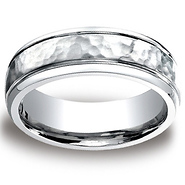 7mm Cobaltchrome Hammered Finished Design Wedding Ring