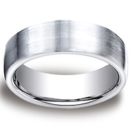 7.5mm Cobaltchrome Satin Flat Design Comfort-Fit Wedding Band