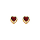 5mm 14K Yellow Gold Heart CZ Birthstone Stud Earrings thumb 0