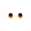 5mm Birthstone Color Round-Cut CZ Stud Earrings in 14K Yellow Gold