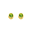 5mm Birthstone Color Round-Cut CZ Stud Earrings in 14K Yellow Gold