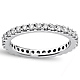 2mm Round-Cut Cubic Zirconia Eternity Ring Band in Sterling Silver (Rhodium) thumb 0