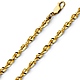 4mm 14K Yellow Gold Men's Diamond-Cut Rope Chain Necklace 20-26in thumb 0