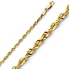 2.5mm 14K Yellow Gold Diamond-Cut Rope Chain Necklace 16-24in