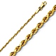 2mm 14K Yellow Gold Diamond-Cut Rope Chain Necklace 16-24in thumb 0