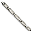 Brushed and Polished Fold-Over Link Titanium Bracelet