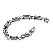 Chunky Brushed and Polished Titanium Bracelet