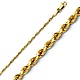 1.5mm 14K Yellow Diamond-Cut Gold Solid Rope Chain Necklace 16-24in thumb 0