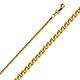1.7mm 14K Yellow Gold Flat Open Spiga Wheat Chain Necklace 16-22in thumb 0
