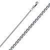 1.7mm 14K White Gold Flat Open Spiga Wheat Chain Necklace 16-22in