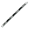 Modern Black Acrylic & Polished Stainless Steel Bracelet