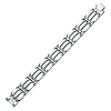 Polished Fret Style Stainless Steel Bracelet