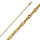 0.9mm 14K Yellow Gold Solid Singapore Chain Necklace 16-20in thumb 0