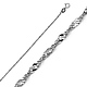 1.2mm 14K White Gold Singapore Chain Necklace 16-22in thumb 0