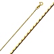 1mm 14K Yellow Gold Snail Link Chain Necklace 16-22in thumb 0