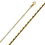 1mm Solid 14K Yellow Gold Snail Link Chain Necklace 16-22in
