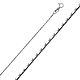 1mm Solid 14K White Gold Snail Link Chain Necklace 16-20in thumb 0