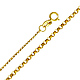 1.2mm 14K Yellow Gold Rolo Cable Chain Necklace 16-22in. thumb 0