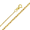 1.2mm 14K Yellow Gold Rolo Cable Chain Necklace 16-22in.
