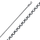 2.1mm 14K White Gold Classic Rolo Cable Chain Necklace 16-24in thumb 0